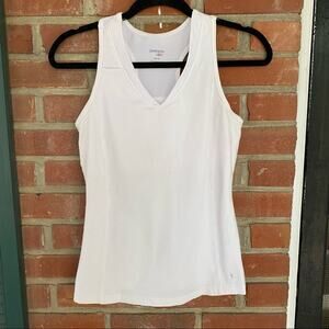 White athletic tank top